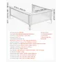 VEVOR 3 Piece Toddler Bed Rail, Kids Beds Guard Rail with Reinforced Iron Pipe and Oxford Cloth, Adjustable Height Bed Side Rail