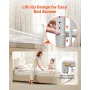 VEVOR Toddler Bed Rail, Kids Beds Guard Rail with Reinforced Iron Pipe and Oxford Cloth, Adjustable Height Bed Side Railing, Por