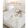 VEVOR 3 Piece Toddler Bed Rail, Kids Beds Guard Rail with Reinforced Iron Pipe and Oxford Cloth, Adjustable Height Bed Side Rail