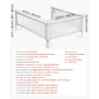 VEVOR 3 Piece Toddler Bed Rail, Kids Beds Guard Rail with Reinforced Iron Pipe and Oxford Cloth, Adjustable Height Bed Side Rail