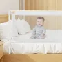3 Piece Toddler Bed Rail, Kids Beds Guard Rail with Reinforced Iron Pipe and Oxford Cloth, Adjustable Height Bed Side Railing, P