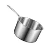 4 QT gryde, rustfrit stål gryde med glaslåg, multifunktionel