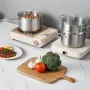 2.5 QT Saucepan with Steamer, Stainless Steel Saucepan with Glass Lid, Multipurpose Nonstick Stainless Steel Sauce Pot with Ergo