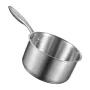 2.5 QT Saucepan with Steamer, Stainless Steel Saucepan with Glass Lid, Multipurpose Nonstick Stainless Steel Sauce Pot with Ergo