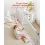 Toddler Bed Rail, Kids Beds Guard Rail with Reinforced Iron Pipe and Oxford Cloth, Adjustable Height Bed Side Railing, Portable 