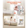 VEVOR Toddler Bed Rail, Kids Beds Guard Rail with Reinforced Iron Pipe and Oxford Cloth, Adjustable Height Bed Side Railing, Por