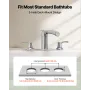 Roman Tub Faucet, 3 Hole Waterfall Bathtub Faucet, Zinc Alloy Bath Tubs Faucets Set with 2 Handles, Deck Mount Bath Tub Faucets 