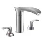 VEVOR Roman Tub Faucet, 3 Hole Waterfall Bathtub Faucet, Zinc Alloy Bath Tubs Faucets Set with 2 Handles, Deck Mount Bath Tub Fa