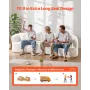 2840 mm buet modulsofa, moderne luksus sektionssofa med 4