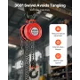 VEVOR Hand Chain Hoist, 2 Ton Capacity, Manual Chain Block with Upgrade G70 Galvanized Chain, 3 m Lifting Height, Heavy Duty Pul