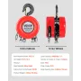 Hand Chain Hoist, 2 Ton Capacity, Manual Chain Block with Upgrade G70 Galvanized Chain, 3 m Lifting Height, Heavy Duty Pulley Ho