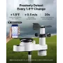 VEVOR 5-in-1 Wi-Fi Weather Station, 190.5 mm VA Display, Wireless Solar Powered Outdoor Sensor, Rain Gauge, Indoor Outdoor for W