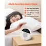 Sound Machine, 18 Soothing Sleep Sounds, 7-Color Night Light, 6-in-1 White Noise Sound Machine with Dual Alarms, APP, Auto-Off T