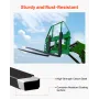 Skid Steer Pallet Frame, 1814 kg Rated Load Capacity, 115 cm Pallet Fork Frame Attachments with 50.8 mm Hitch Receiver & Spear S