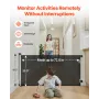VEVOR Retractable Baby Gate, Extends to 1850 mm Wide, 980 mm Tall, with Security Lock, Easy to Use, Walk Through Without Trippin