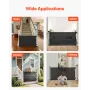 Retractable Baby Gate, Extends to 1850 mm Wide, 980 mm Tall, with Security Lock, Easy to Use, Walk Through Without Tripping, Mes