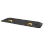 Upgraded Rubber Threshold Ramp, 1" Rise Wheelchair Ramp Doorway, Natural Curb Ramp Rated 33069 lbs Load Capacity, Non-Slip Textu