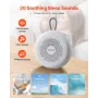 VEVOR Sound Machine, 20 beroligende søvnlyde, 4-i-1 Hængbar White Noise Sound Machine med Auto-Off Timer, Soft Ring Light, M