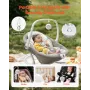Sound Machine, 20 Soothing Sleep Sounds, 4-in-1 Hangable White Noise Sound Machine with Auto-Off Timer, Soft Ring Light, Memory 
