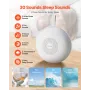 VEVOR Sound Machine, 30 beroligende søvnlyde, 3-i-1 bærbar og hængbar White Noise Sound Machine med Auto-Off timer, blød