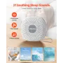 VEVOR Sound Machine, 21 Soothing Sleep Sounds, 3-in-1 Portable and Hangable White Noise Sound Machine with Auto-Off Timer, Soft 