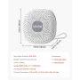 Sound Machine, 21 Soothing Sleep Sounds, 3-in-1 Portable and Hangable White Noise Sound Machine with Auto-Off Timer, Soft Ring L