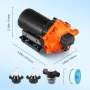 Water Diaphragm Pump, 12V DC, 5.5 GPM Flow, 70 PSI Rated Pressure (40-100 PSI Adjustable), 1/2" MNPT Self Priming Sprayer Pump w