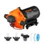 vandmembranpumpe, 12V DC, 5,5 GPM flow, 70 PSI nominelt tryk