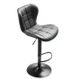 Bar Stool Set of 4, Modern PU Leather Counter Height Stools, Swivel Kitchen Barstool with Back and Footrest, Height Adjustable A