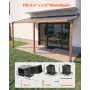 Pergola Kit, 4x4 Inch 3-Way Slanted Brackets for 92 x 92 mm Wood Beams in Actual Size, 2-Pack Pergola Brackets with 2 Post Bases