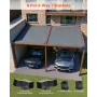 Pergola Kit, 4x4 Inch 3-Way Slanted Brackets for 92 x 92 mm Wood Beams in Actual Size, 2-Pack Pergola Brackets with 2 Post Bases