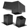 Pergola Kit, 4x4 tommer 3-vejs skrå beslag til 92 x 92 mm