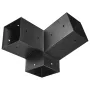 Pergola Kit, 4x4 Inch 3-Way Slanted Brackets for 92 x 92 mm Wood Beams in Actual Size, 2-Pack Pergola Brackets with 2 Post Bases