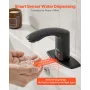Touchless Bathroom Sink Faucet, Automatic Motion Sensor Restroom Toilet Faucet with Hole Cover Plate, Battery Operated,Adjustabl