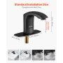 VEVOR Touchless Bathroom Sink Faucet, Automatic Motion Sensor Restroom Toilet Faucet with Hole Cover Plate, Battery Operated,Adj