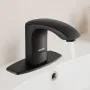 Touchless Bathroom Sink Faucet, Automatic Motion Sensor Restroom Toilet Faucet with Hole Cover Plate, Battery Operated,Adjustabl
