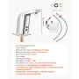 VEVOR Touchless Bathroom Sink Faucet, Automatic Motion Sensor Restroom Toilet Faucet Cold Water with Single Hole, Battery Operat