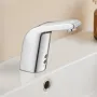 Touchless Bathroom Sink Faucet, Automatic Motion Sensor Restroom Toilet Faucet Cold Water with Single Hole, Battery Operated for