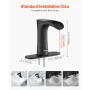 VEVOR Touchless Bathroom Sink Faucet, Automatic Motion Sensor Waterfall Restroom Toilet Faucet with Hole Cover Plate, Modern Ele