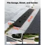 VEVOR Rubber Curb Ramp, 15 Tons Load Capacity, 50.8 mm Rise Height Heavy Duty Rubber Threshold Ramp with Drainage Tank for Wheel