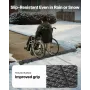 Rubber Curb Ramp, 15 Tons Load Capacity, 50.8 mm Rise Height Heavy Duty Rubber Threshold Ramp with Drainage Tank for Wheelchairs