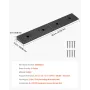 VEVOR Rubber Curb Ramp, 15 Tons Load Capacity, 50.8 mm Rise Height Heavy Duty Rubber Threshold Ramp with Drainage Tank for Wheel