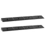 Rubber Curb Ramp, 15 Tons Load Capacity, 50.8 mm Rise Height Heavy Duty Rubber Threshold Ramp with Drainage Tank for Wheelchairs