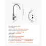 Touchless Kitchen Bar Sink Faucet, Single Handle Automatic Motion Sensor Bathroom Faucet, Hands-Free Adjustable Cold Hot Water M