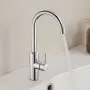 Touchless Kitchen Bar Sink Faucet, Single Handle Automatic Motion Sensor Bathroom Faucet, Hands-Free Adjustable Cold Hot Water M