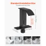 Touchless Bathroom Sink Faucet, Automatic Motion Sensor Waterfall Restroom Toilet Faucet with Hole Cover Plate, Battery Operated