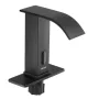 Touchless Bathroom Sink Faucet, Automatic Motion Sensor Waterfall Restroom Toilet Faucet with Hole Cover Plate, Battery Operated