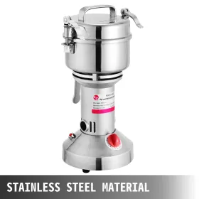 Elektrisk kornslibemaskine 0,77 lbs Grain Grinder Mill 2000W Pulvermaskin Melmølle Elektrisk kornmølle til urt