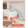 Touchless Bathroom Sink Faucet, Automatic Motion Sensor Restroom Toilet Faucet Cold Water with Hole Cover Plate, Battery Operate