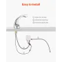 Touchless Bathroom Sink Faucet, Automatic Motion Sensor Restroom Toilet Faucet Cold Water with Hole Cover Plate, Battery Operate